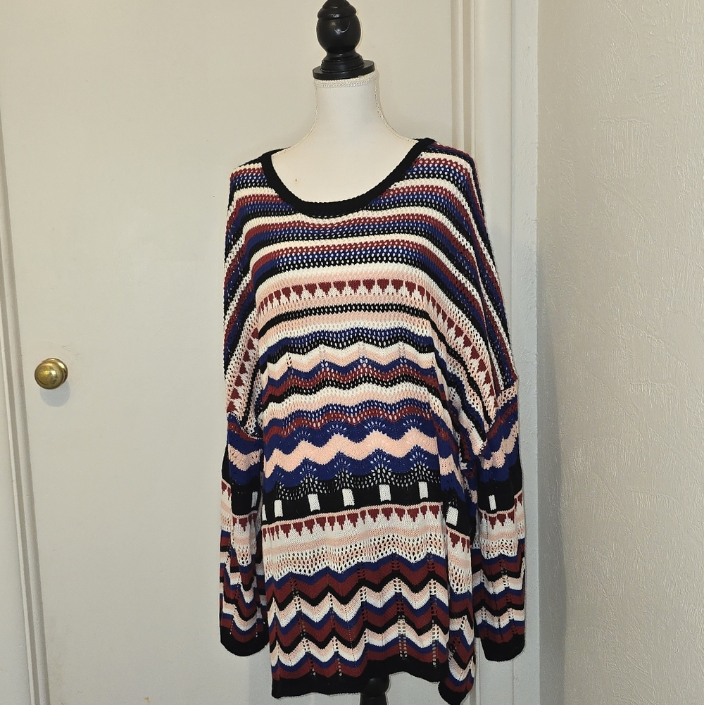 Bloomchic Colorful Striped Knit Sweater SZ 30 WORN ONCE LIKE NEW!